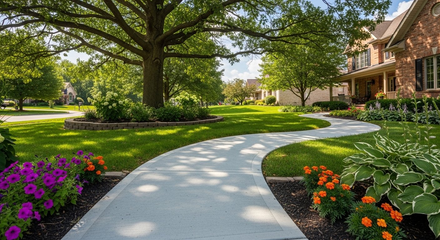 Concrete walkway project in Massillon, OH